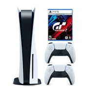 Sony Playstation 5 Disc Version Console with Extra White Controller and Gran Turismo 7 Launch Edition Bundle