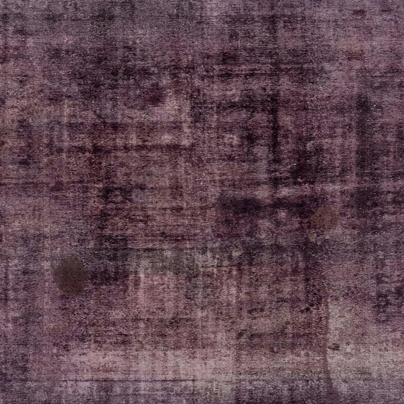Ahgly Company Machine Washable Indoor Square Abstract Mauve Taupe Purple Area Rugs, 6' Square