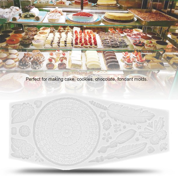 Molde de silicona con textura de mariposa de plumas moldes de chocolate para galletas para cubitos de hielo dulces magdalenas flores para muffins moldes para decoración de ANGGREK Otros