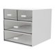 thumbnail image 1 of Dressing Table Organizer Plastic Storage Box Practical Multi-layer Makeup Holder White 1Pack, 1 of 4