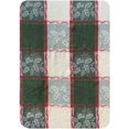 thumbnail image 4 of Christmas Golden Mistletoe and Ribbon Cotton Jacquard 70 inch Round Fabric Dining Tablecloth, 4 of 9