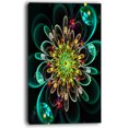 thumbnail image 2 of Fleur Fractale Brillante Parfaite en Vert - Impression sur Toile Florale, 2 of 3