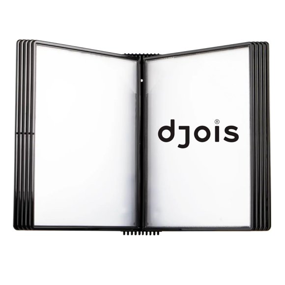 DJOIS by Tarifold - Wall Mount Reference System - Durable ABS Plastic & Metal - Letter-Size - 10 Double-Sided Display Pockets - 20 Sheet Capacity - Easy-Load - Made in Denmark - Black