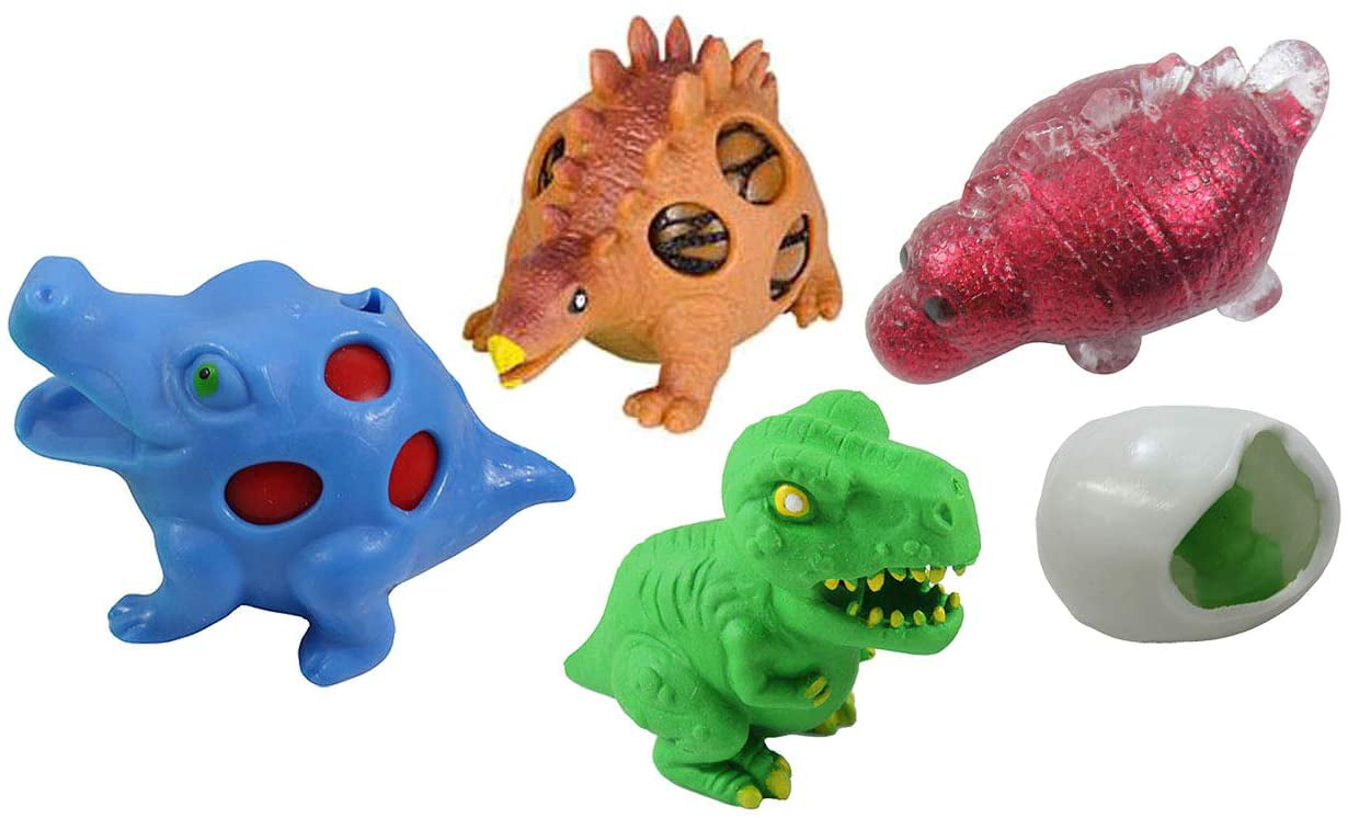 12 Squeeze Popping Eye Triceratops Dinosaur Stress Ball Toys