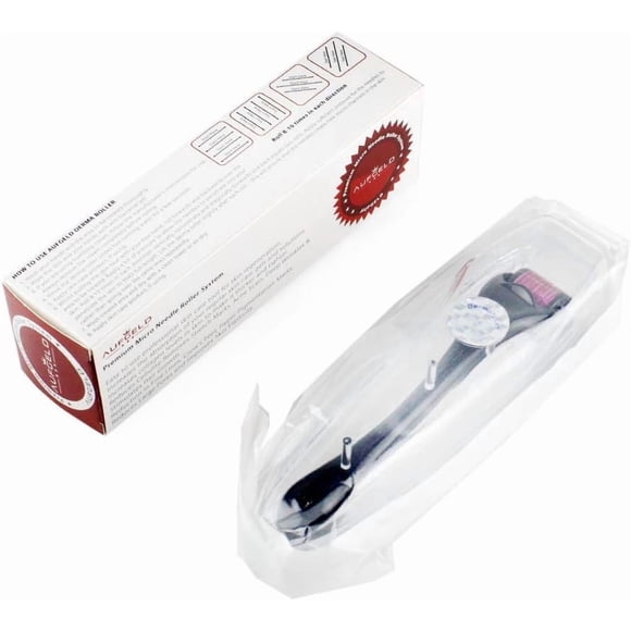 Dermaroller 3.0mm de titanio profesional para Cuerpo, Barba y Rostro | Rodillo de Microagujas para Crecimiento Capilar, Cicatrices, Estrias Celulitis Acné y Rejuvenecimiento Facial