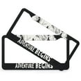 thumbnail image 2 of License Plate Frame And So The Adventure Begins Auto Car Accessories Tag 2 PCS Camping Camper Gifts Quality Aluminum License Plate Cover for Women 6x12in, 2 of 6