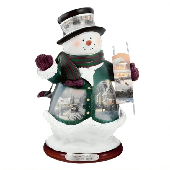 The Bradford Exchange Winter Wonderland Snowman Heirloom Classics Collection Issue #5 Village Christmas Holiday Decoration Figurine by Thomas Kinkade 7-inches