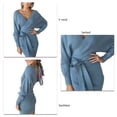 thumbnail image 2 of Mini Vestido De Suéter, Vestido De Punto Cruzado Sin Espalda Con Cinturón Para La Oficina De La Fecha De La Fiesta ANGGREK Otros, 2 of 6