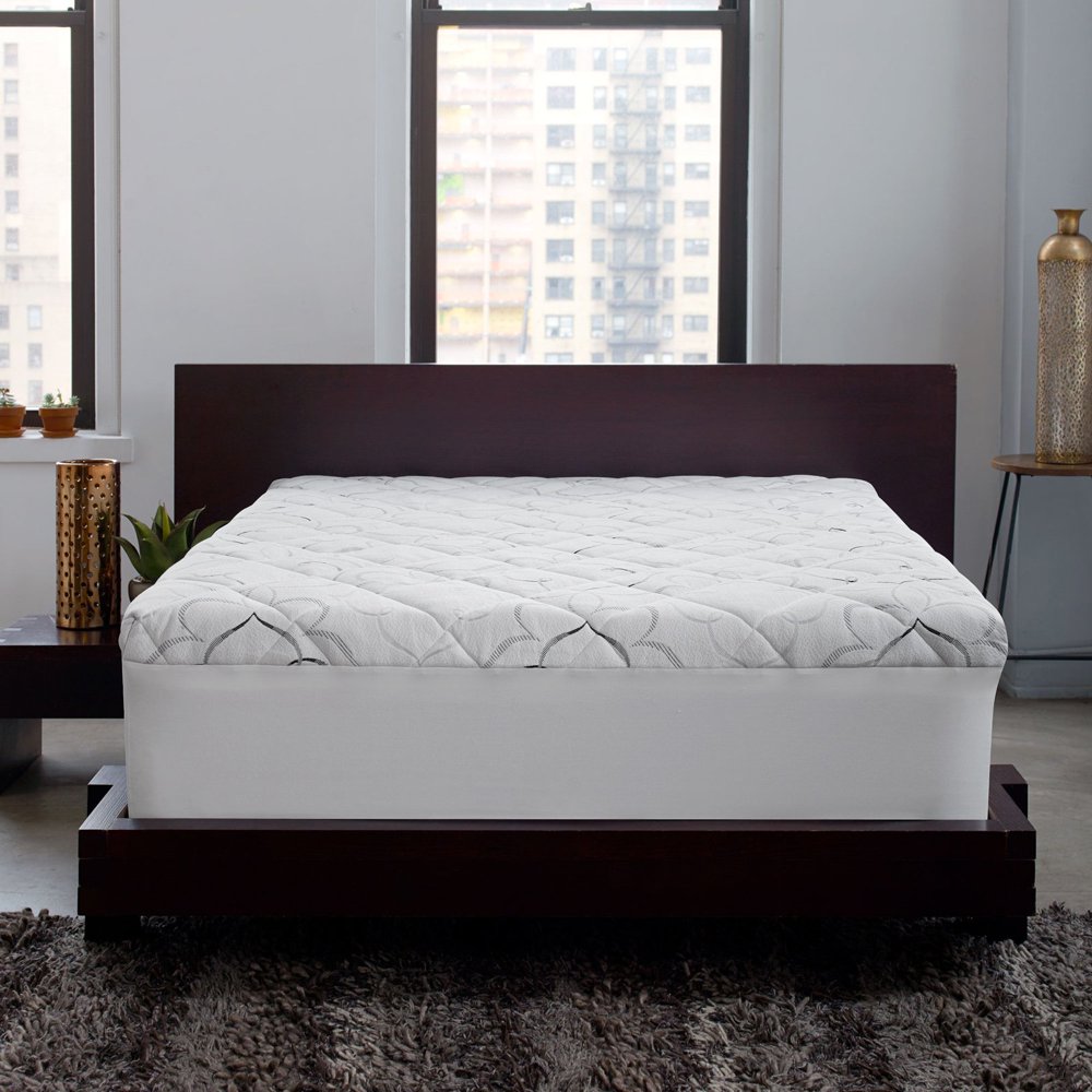 Sleep Innovations Instant Pillow Top Memory Foam Mattress Topper, Twin