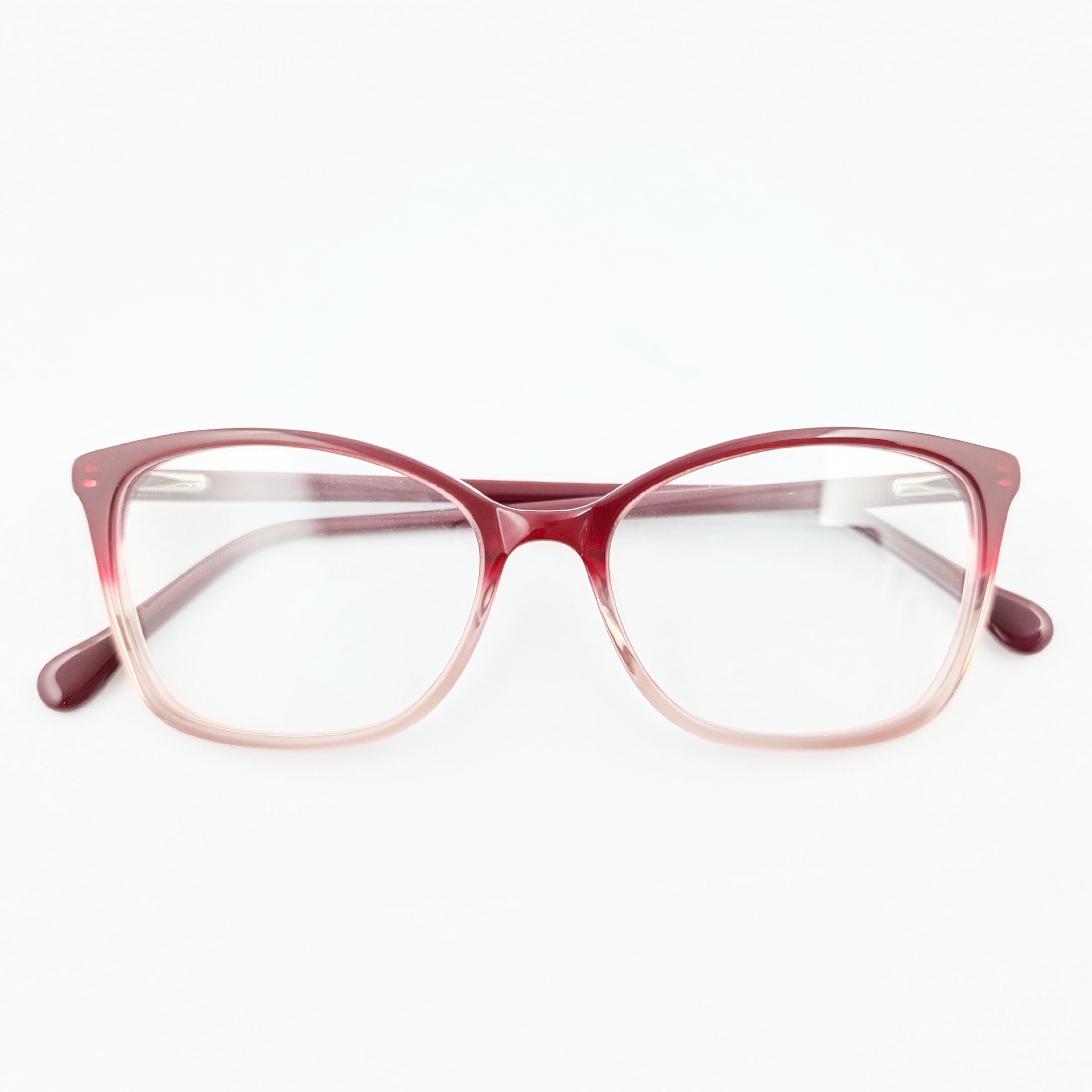 Womens Britt Rx'ble Eyeglasses with Case, Red Gradient