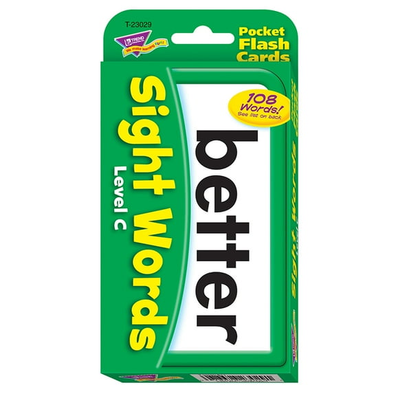 Sight Words – Level C Pocket Flash Cards | Bundle of 2 Each