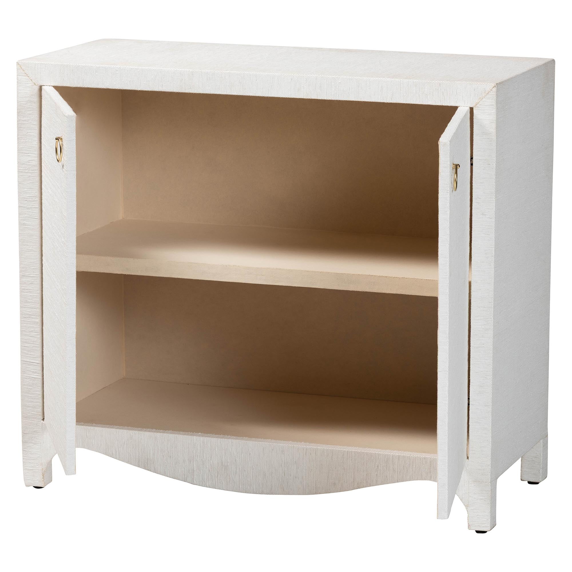 bali & pari Ximena Boho Storage Cabinet, White