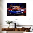 thumbnail image 3 of Elephant Stock Fast Fred's Wall Art - Horizontal Canvas Wall Art - Home Office Wall Decor - Transportation Canvas - Blue And Red Decor By Bruce Kaiser - 36" x 24", 3 of 8