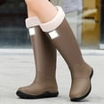 thumbnail image 3 of Ticikt Rain Boots for Men Women, Waterproof Rubber Boots with Unique Design, Comfort Lightweight Work Mud Boots, Garden Boots for Farming Gardening Fishing,Color:Brown,Size:39, 3 of 5