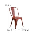 thumbnail image 4 of Kingfisher Lane Metal Dining Chair in Distressed Red, 4 of 7