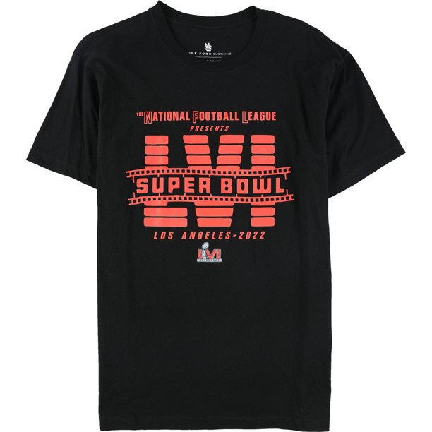 Camiseta gráfica Junk Food Super Bowl LVI para hombre Comida chatarra black2 M