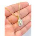 thumbnail image 4 of 18K Gold Filled Tri-Color Diamond Cut Divino Niño Necklace 20" 20x13mm / Dije Tres Colores del Divino Niño con Cadena Figaro / Everyday Necklace Figaro Chain, 4 of 4