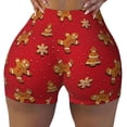 thumbnail image 2 of Picia Gingerbread Man Printed Workout Shorts for Women Seamless Scrunch Butt Lifting High Waisted Yoga Gym Booty Running Moisture-wicking Short Pants-Small, 2 of 9