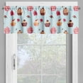 thumbnail image 2 of Ambesonne Cupcake Window Valance, Valentines Lovers Muffins, 54" X 18", Multicolor, 2 of 5