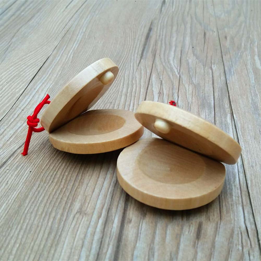 1Pc Lovely Animal Shape Wooden Castanet Toy Musical Instrument Children Gifts 