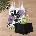 thumbnail image 5 of Taqqpue Tankini Swimsuits for Women Two Piece Tummy Control Swimsuits Flowy Blouson Floral Swim Tank Top with Boyshorts S-2XL, 5 of 6