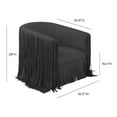 thumbnail image 2 of TOV Furniture Shag Me Black Vegan Leather Swivel Chair, 2 of 6