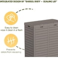 thumbnail image 5 of 76-Gallon Outdoor Trash Can with Lockable Lid, Waterproof & UV-Resistant Resin, Animal-Proof, Drip Tray, Grey, 5 of 7