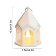thumbnail image 3 of AuroraX Flameless Hanging Candle Lantern White Christmas House Led Candle Holders Romantic Vintage Decorative Valentines Day Creative Desktop Ornament Gifts for Table Centerpieces Wedding Decor, 3 of 6