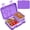 Purple, variant on Bento Lunch Box, 6 Compartments BPA Free Bento, Lunch Containers, Dishwasher Safe,Snack Lunch Box, Ideal Portion Sizes on-the-Go Meal(Blue)
