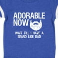 thumbnail image 4 of Inktastic Adorable Now...wait Till I Have a Beard Like Dad in White Boys Baby Bodysuit, 4 of 5