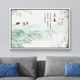 thumbnail image 2 of wall26 Framed Canvas Print Wall Art Chinese Watercolor Birds and Calligraphy Nature Wilderness Illustrations Modern Rustic Scenic Colorful for Living Room, Bedroom, Office - 16"x24" White, 2 of 5