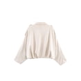 thumbnail image 3 of Women'S Faux Suede Jacket with Pocket Lapel Pilot Coat Casual Oversized Long Sleeves Trendy Streetwear Cream White L, 3 of 4