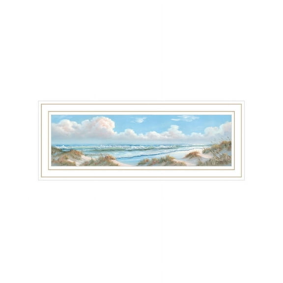 "Seascape I" By Georgia Janisse,Ready To Hang Framed Print,White Frame,Multicolor Paper Household Supplies Décor Wall Décor