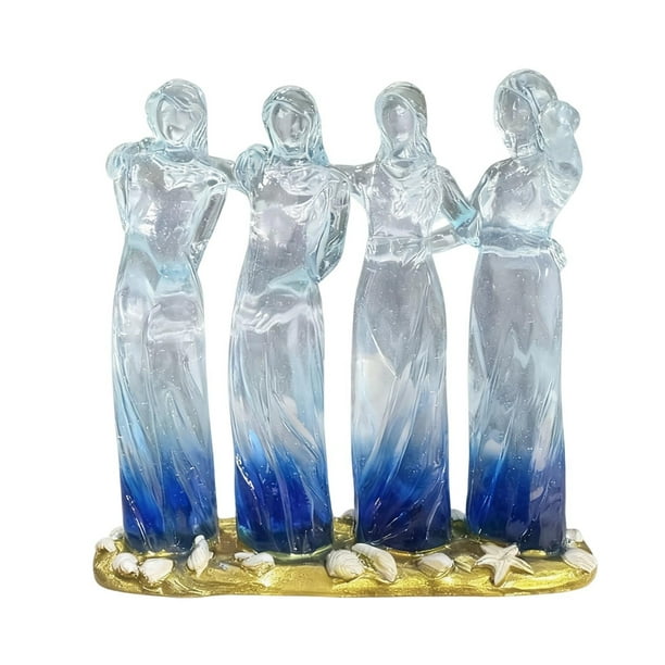 Sisters by My Side celebra la amistad Escultura de hermanas Cumpleaños de una amiga para el Día de la Amistad Especial para mujeres