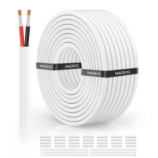 Cable eléctrico NAOEVO, calibre 12, 2 conductores, 12 AWG (15 m)