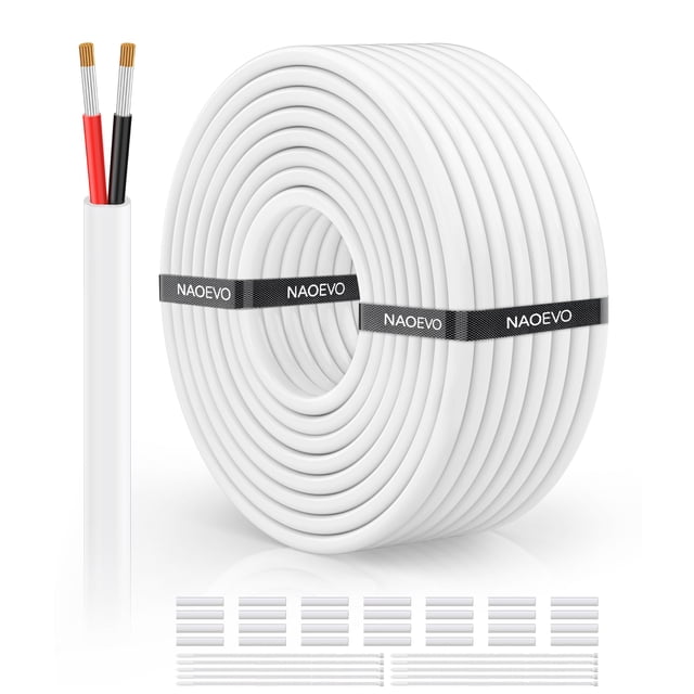 Cable eléctrico NAOEVO, calibre 12, 2 conductores, 12 AWG (15 m)
