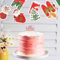thumbnail image 2 of GOOHOCHY 1 juego de pancartas navideñas colgantes de papel para fiestas, decoraciones colgantes, palillos para pasteles, 2 of 8