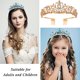 thumbnail image 5 of Dinheiro Tiara Coronas para Mujeres Niñas Elegante Princesa Corona Tiaras para Mujeres Nupcial Boda Fiesta Cumpleaños Halloween Disfraces de Navidad Accesorios para el Cabello para Mujeres Niñas, 5 of 5