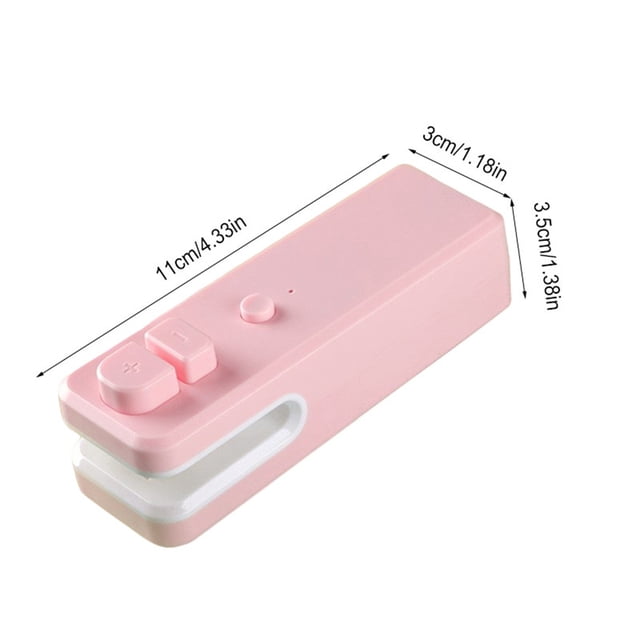 VONKY Plastic Electric Sealing Machine Portable Battery Operated 300mAh Restaurant Kitchen Snack Chips Sealer Pink