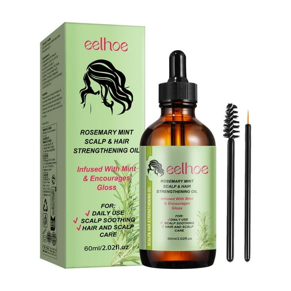 El aceite esencial para el cuidado del cabello de romero EELHOE repara el aceite esencial para el cuidado del cabello seco, encrespado y suave,1 piezas