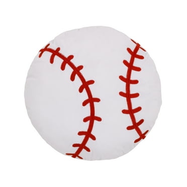 Little Love by NoJo Sport Décor Baseball Pillow, White and Red, Embroidery, Toddler, 1 Count