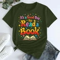 thumbnail image 4 of Tittly T Shirts for Women Graphic Tees World Book Day 2025 Costume It's A Good Day To Read A Book T Shirt Tshirts Shirts Tops for Women Trendy AG L, 4 of 5