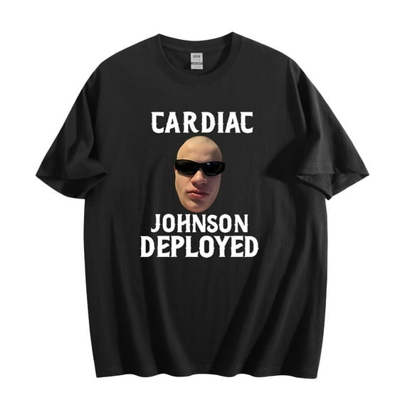 Jynxzi Cardiac Johnson Deployed Cotton Tshirt Hip Hop Tops Vintage 90s Short Sleeve