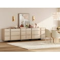 thumbnail image 5 of WAMPAT Modern 18-Drawers Dresser for Bedroom, Wooden Chest of Drawers with T-Shaped Wood Legs, Storage Cabinet and Closet Organizer for Bedroom, Hallway, Living Room, Light Oak, 5 of 13