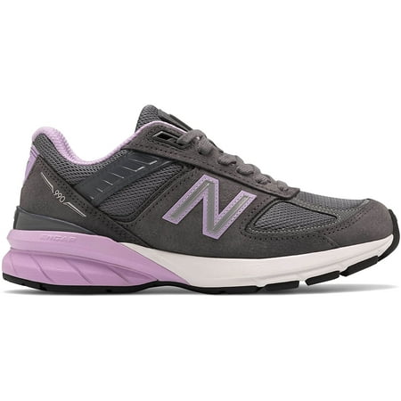 New Balance Womens Made in Us 990 V5 Sneaker 6.5 Lead/Dark Violet Glo