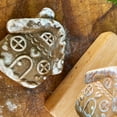thumbnail image 5 of Wooden Cookie Molds, Carved Wooden Biscuit Mold Baking Cookie Mold Wooden Kitchen Cookie Cutter Embossing Press Stamp Molds Gingerbread Mold DIY Cookie Stamp (House), 5 of 9