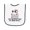 White and Navy, variant on Inktastic Bookworm Never Have Too Many Books Baby Terry Cloth Bib