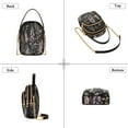 thumbnail image 3 of FORMRS Crossbody Bag for Women Shoulder Cell Phone Purse with Zipper, Dark Flowers Pattern, 3 of 7