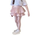 thumbnail image 4 of GYRATEDREAM Girls Pleated Skater Skirt with Shorts Baby Kids Layered Ruffle Flowy A-line Skirt Teen High Waisted Flared Mini Short Skirts for 2-15 Years, 4 of 7