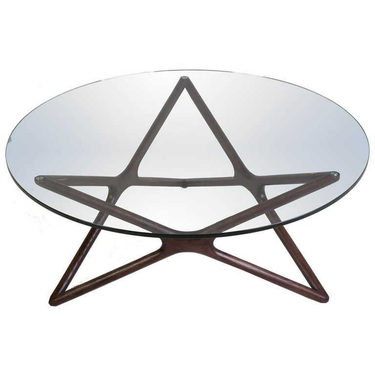 Sean Dix Triple X Coffee Table in Walnut Finish - Walmart.com